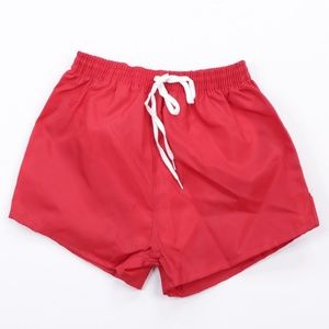 NOS 90s Mens Small Lined Nylon Soccer Short Red